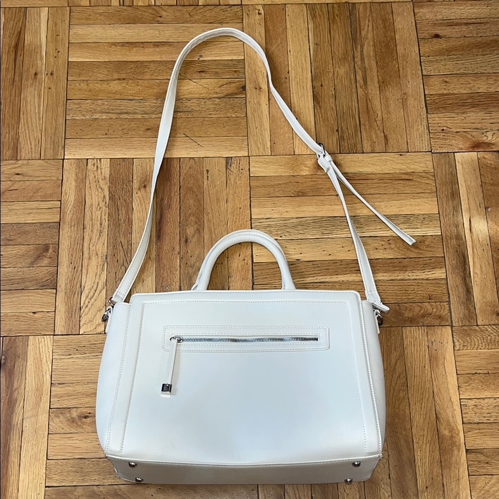 NWOT Primark Structured Cream Work Bag with Detachable Shoulder Strap